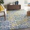 Homeroots 7 x 10 ft. Ivory & Blue Indoor & Outdoor Area Rug 385022 - alternate 6